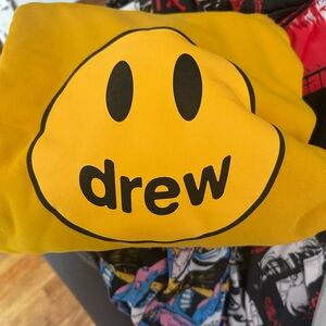 Drew House mascot, gold, Justin Bieber hoodie, medium